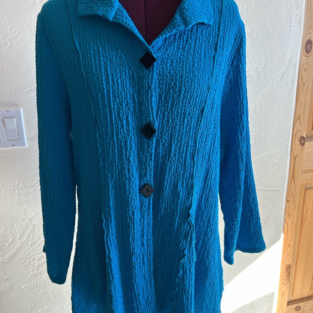YUSHI turquoise tunic top